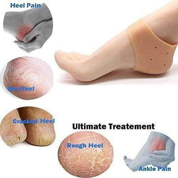 Silicone Heel Protectors – Gel Half Socks for Dry & Cracked Heels