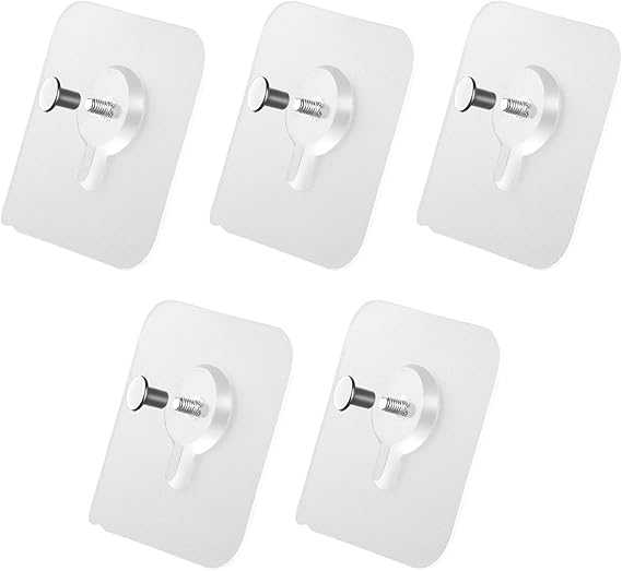Punch-Free Self-Adhesive Wall Hooks – Pack of 10 | No-Drill Multi-Purpose Hooks