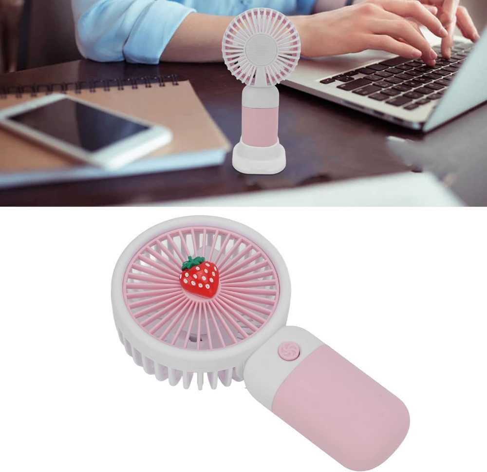 Mini Fruit Portable Fan – 3-Speed Rechargeable Pocket Fan