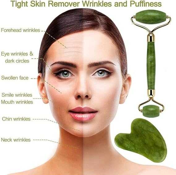 2-in-1 Jade Roller & Gua Sha Facial Massage Set