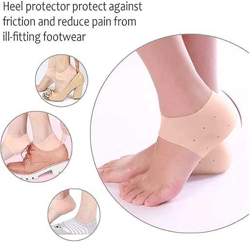 Silicone Heel Protectors – Gel Half Socks for Dry & Cracked Heels