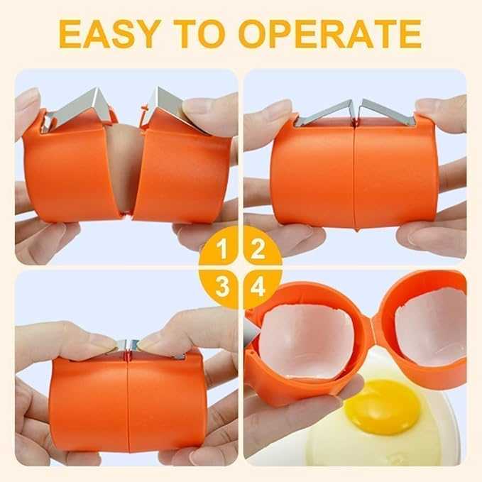 Stainless Steel Egg Shell Opener – Easy Egg Topper & Cracker