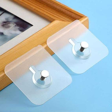 Punch-Free Self-Adhesive Wall Hooks – Pack of 10 | No-Drill Multi-Purpose Hooks