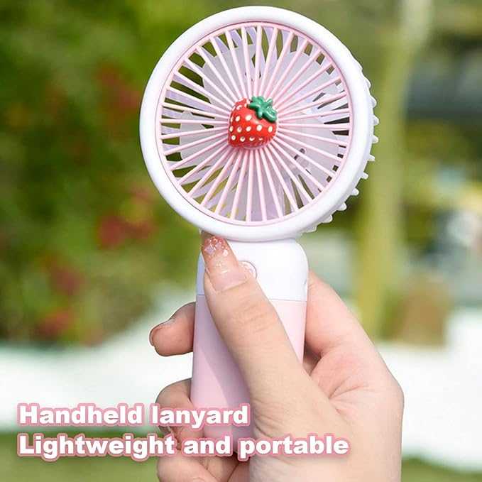 Mini Fruit Portable Fan – 3-Speed Rechargeable Pocket Fan