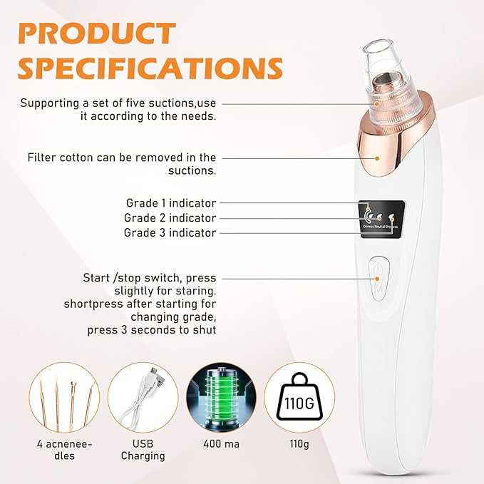 Electric Blackhead Remover Pore Vacuum – Facial Deep Cleansing Tool