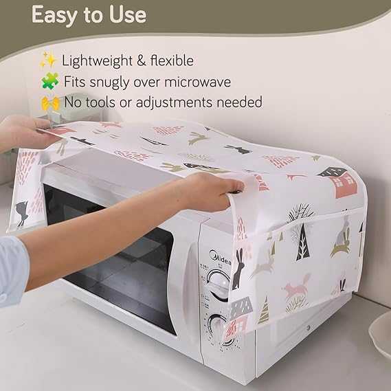 Premium Microwave Oven Cover 85×35cm – Waterproof & Dustproof Kitchen Protector