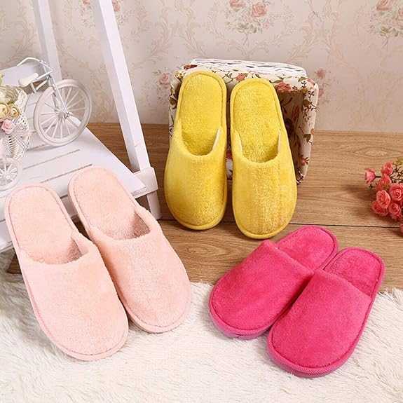 Soft Cotton Home Slippers – Plush Indoor Spa & Bedroom Slides