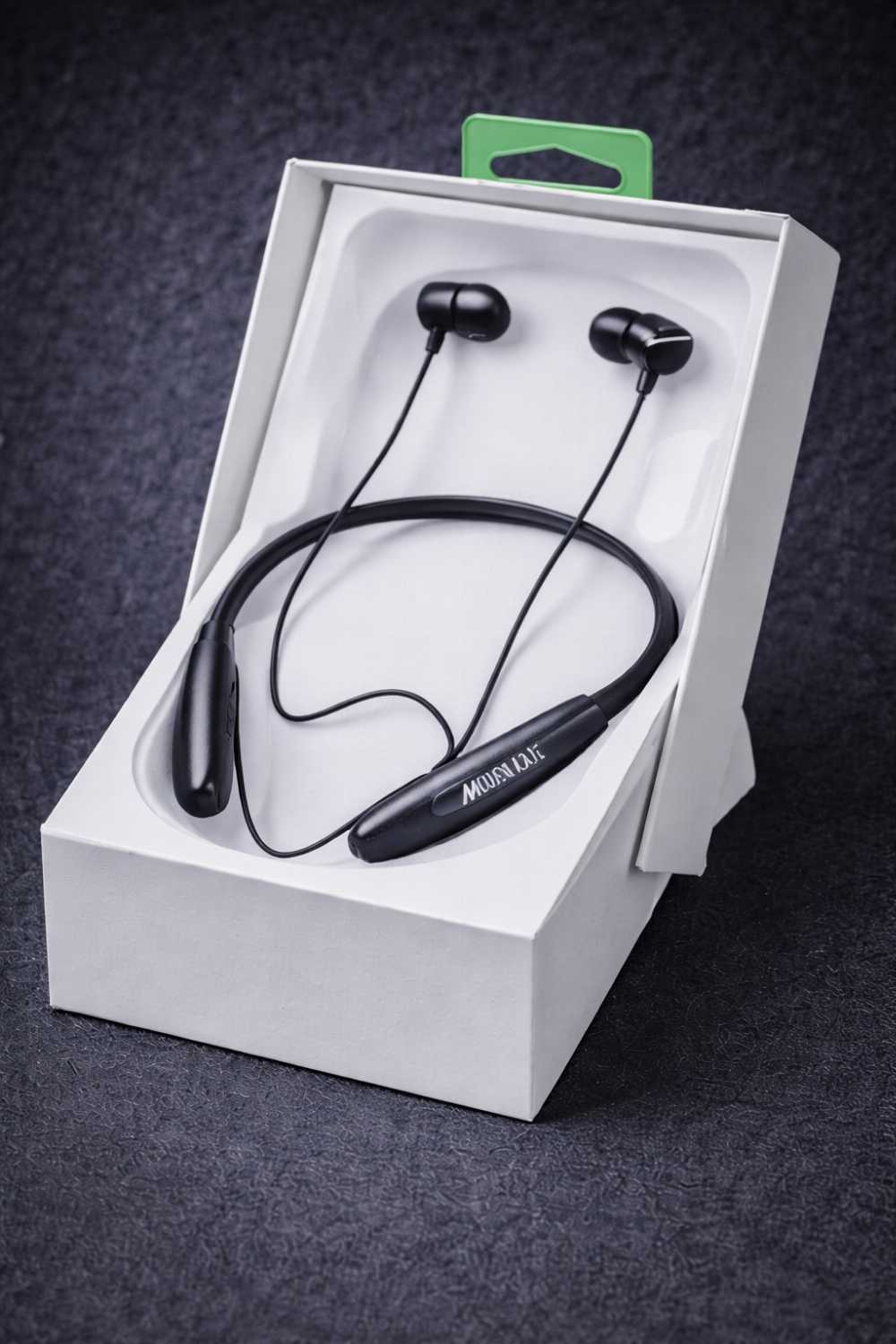 MNB-090 Wireless Neckband Earphones – Bluetooth Sports Headset with 50+ Hours Music Time