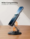 LifeBasket™ Adjustable Aluminum Phone & Tablet Stand – Foldable Anti-Slip Desk Holder