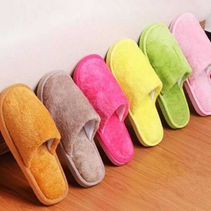 Soft Cotton Home Slippers – Plush Indoor Spa & Bedroom Slides