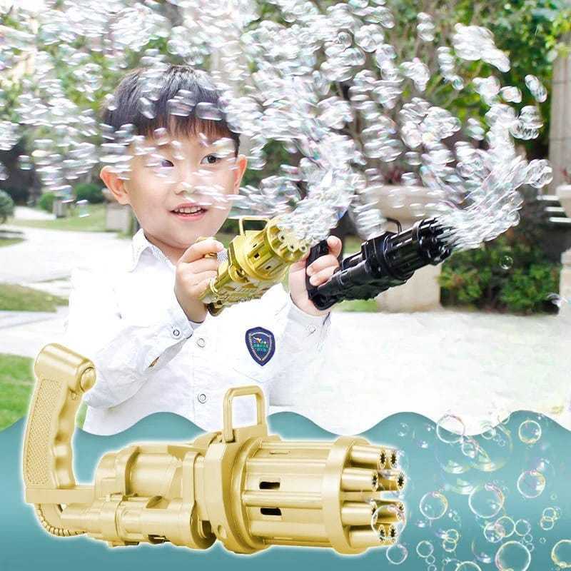 Automatic Bubble Gun Machine for Kids – Fun Outdoor Bubble Blaster Toy | Random Color