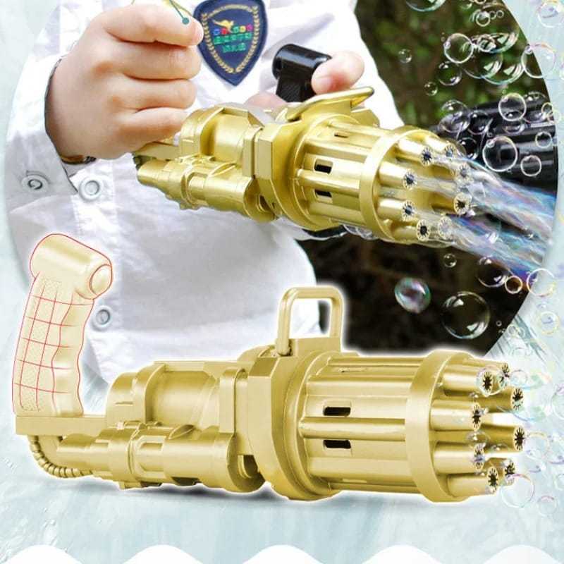 Automatic Bubble Gun Machine for Kids – Fun Outdoor Bubble Blaster Toy | Random Color