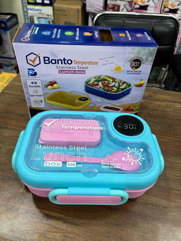 Smart Stainless Steel Lunch Box with Digital Temperature Display – 800ml