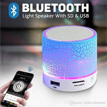 Bluetooth RGB Light Speaker – Portable Wireless Speaker with USB & Micro SD Support