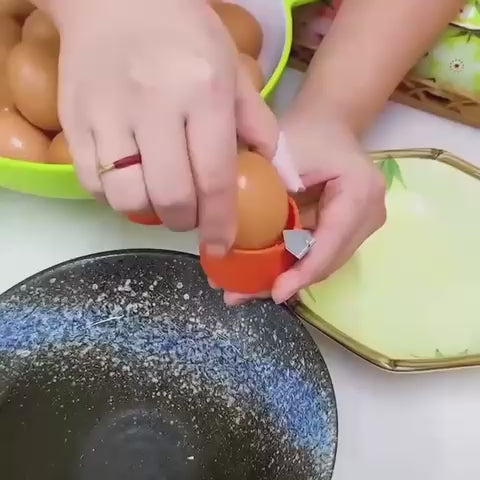 Stainless Steel Egg Shell Opener – Easy Egg Topper & Cracker
