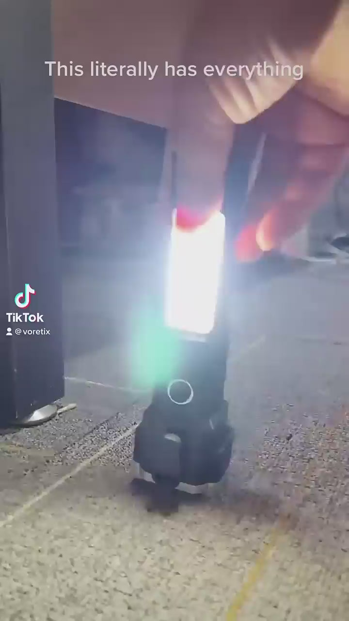 Emergency Survival Torch with Rechargeable LED Flashlight, Glass Breaker, Cutter Blade – Ideal Car Safety Tool for Night Travel or Rescue