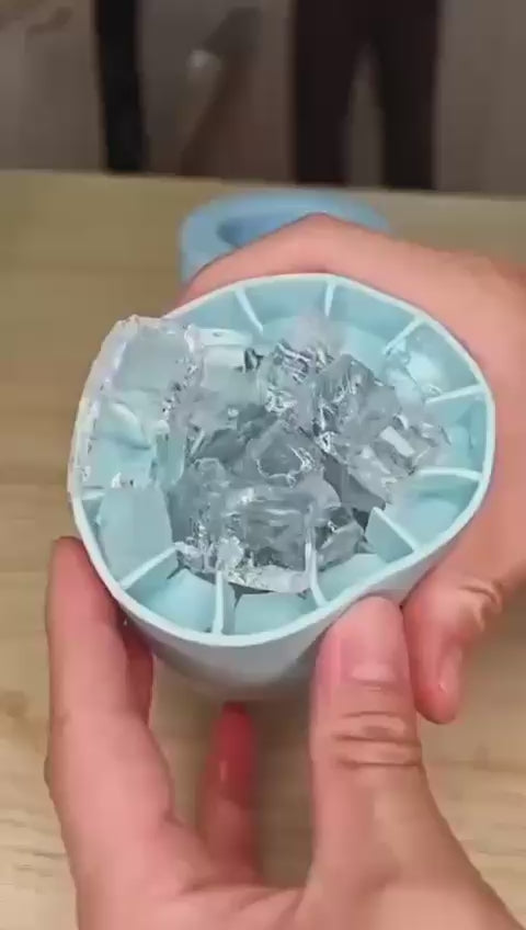 2-in-1 Silicone Ice Cube Maker & Storage Box – Portable Ice Tray