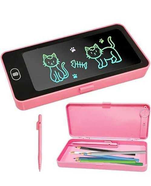 2-in-1 Smart Pencil Box with LCD Writing Tablet – Kids Stationery Organizer